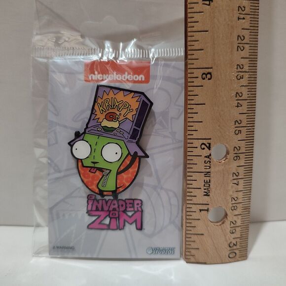 Invader Zim Gir Krixpy Cereal Enamel Pin Official Nickelodeon Collectible Badge - Picture 2 of 2